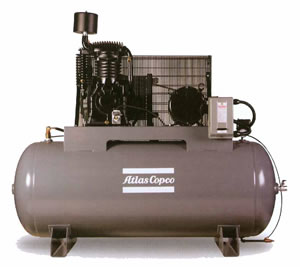 5 HP ATLAS COPCO ... HORIZONTAL AIR COMPRESSOR